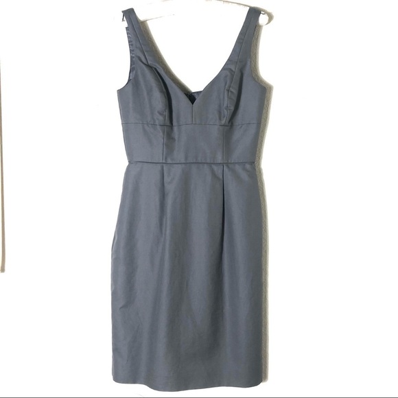 J. Crew‎ Karlie Dress Charcoal Gray Sleeveless Short Bridesmaid Size 4 Classic - Picture 1 of 10